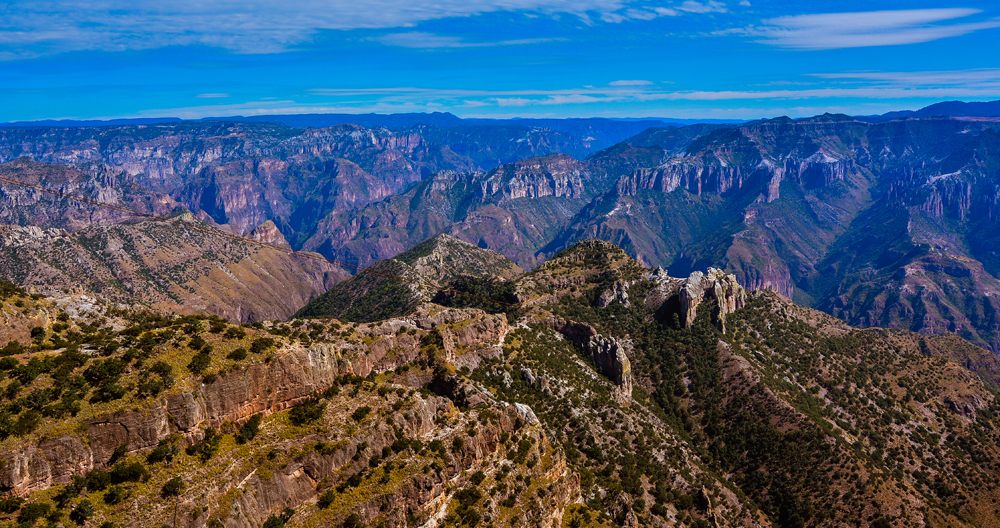 Panoramic view of Copper Canyon, Sierra Madre Occidental, Chihuahua, Mexico