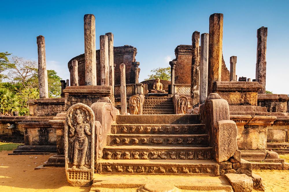 Sacred Quadrangle with Buddha in Polonnaruwa, Sri Lanka