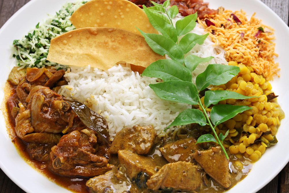 Sri Lankan rice and curry dish, Sri Lanka