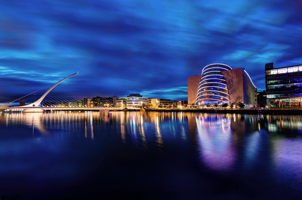 Samuel Beckett Bridge and Convention Centre, Dublin, Ireland 