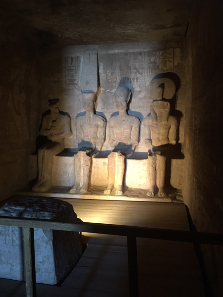 Emma Cottis - Inside Ramses temple at Abu Simbel House of the Gods, Egypt