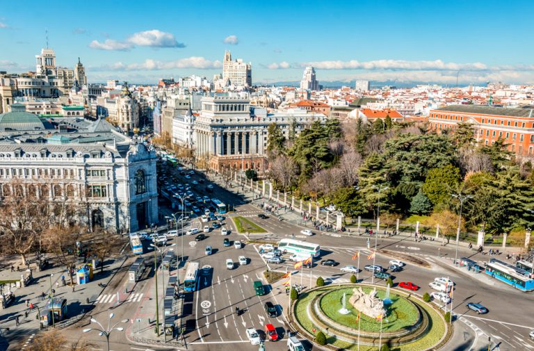 Panoramic view of Madrid, Spain