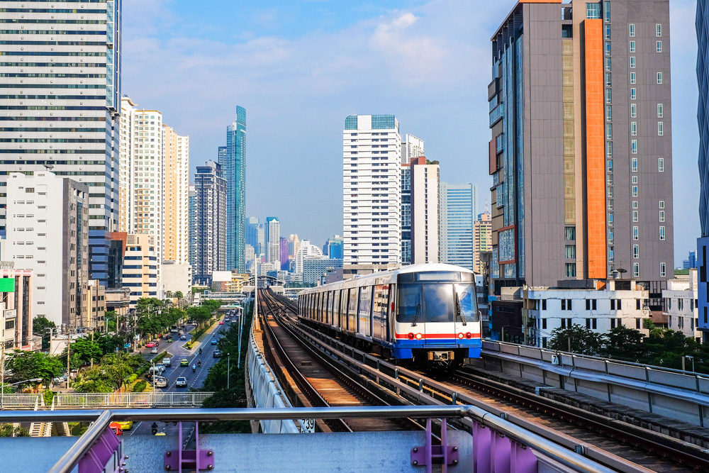 Skytrain in Bangkok, Thailand 