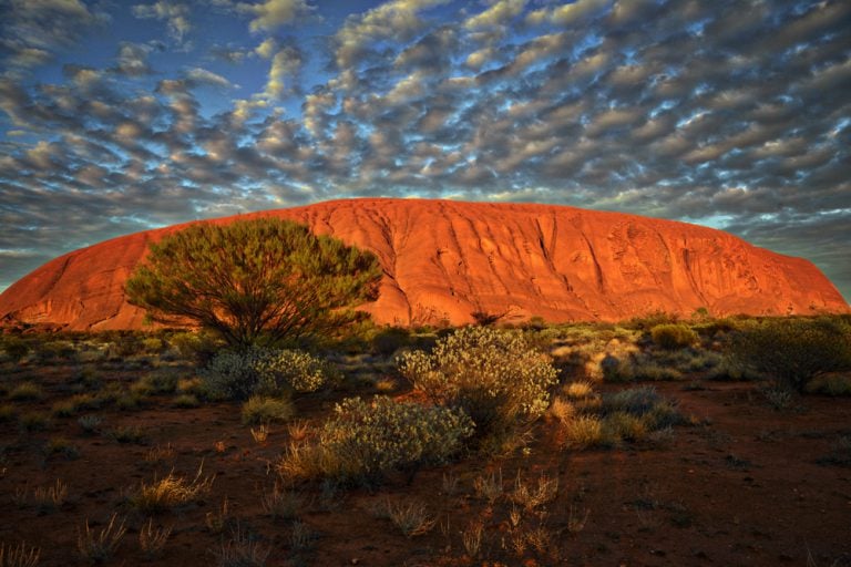 Ayers Rock (Uluru) in the morning, Northern Territory, Australia