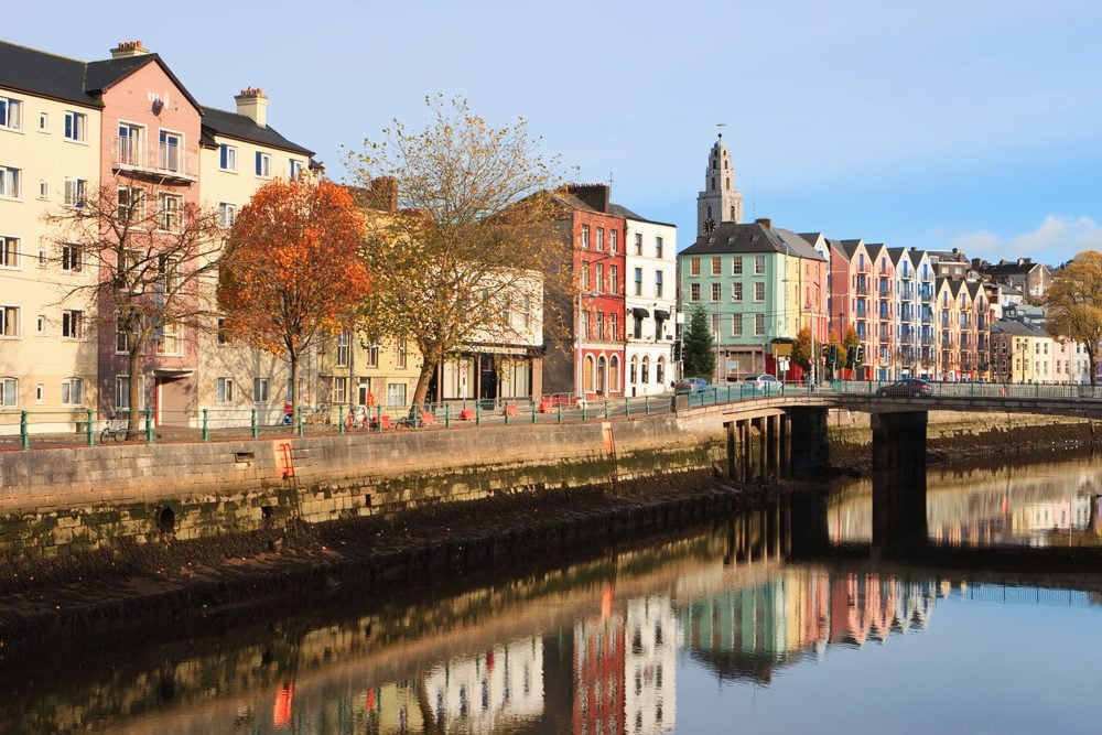 St Patrick's Quay on the north channel of River Lee, Cork City, Ireland 