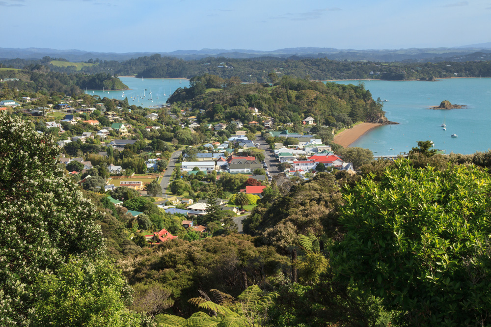 View of Russell taken from Flagstaff Hill in the Bay of Islands, New Zealand _1060180772