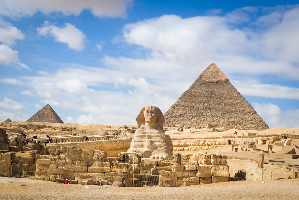 Giza Pyramids and Sphinx, Cairo, Egypt 