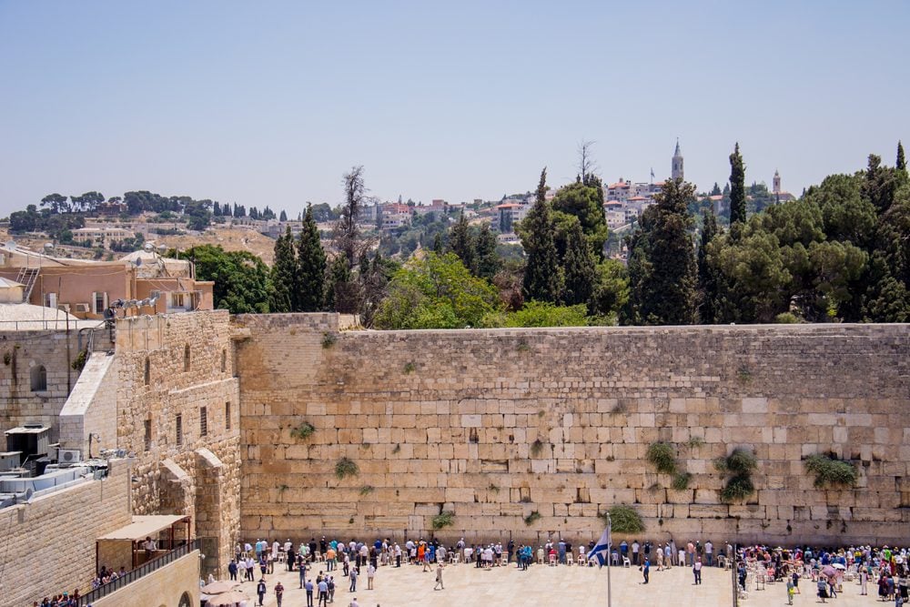 Western Wall (Wailing Wall) in the Jewish Quarter, Jerusalem, Israel 