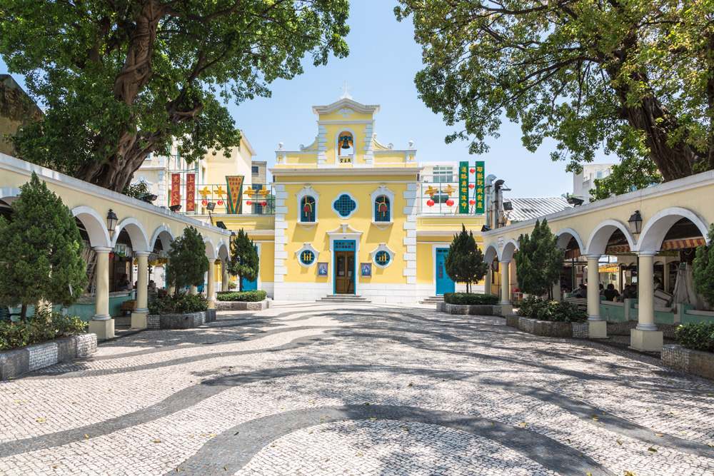 Church of St. Francis Xavier in the charming village of Coloane in Macau 