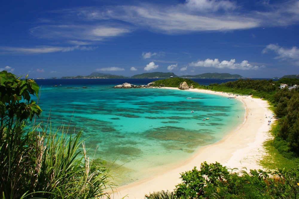 Tropical beach on Okinawa Island, Japan 