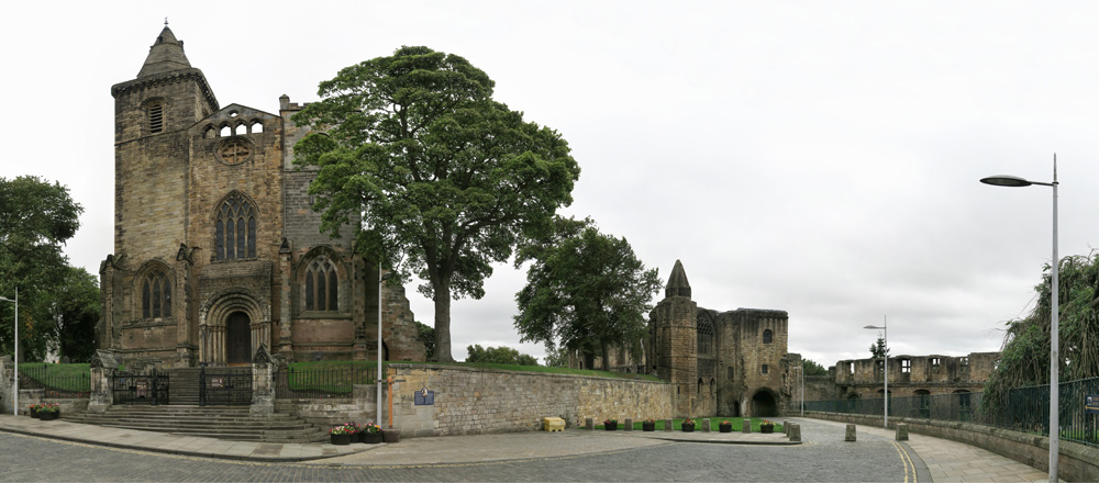 Dunfermline Palace and Abbey ruins near Edinburgh, Scotland 