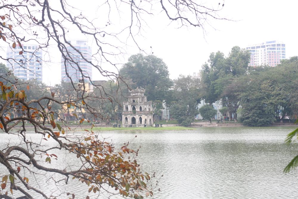 Sword Lake in Autumn, Hanoi, Vietnam 