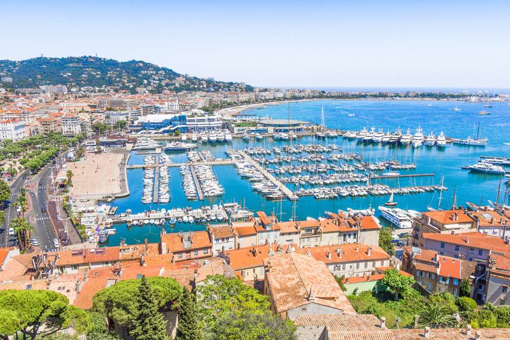 Aerial view of Cannes, France 