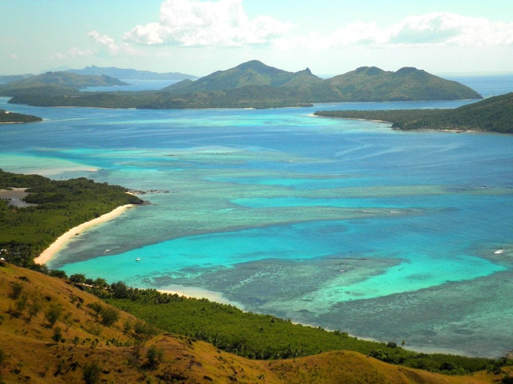 Aerial view of Yasawa Islands, Fiji 