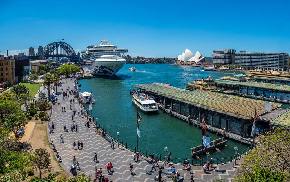 Busy Circular Quay in Sydney, Australia 