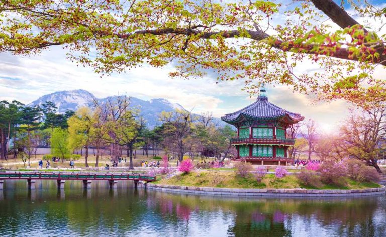 Gyeongbokgung Palace in spring, Seoul, South Korea Vacations