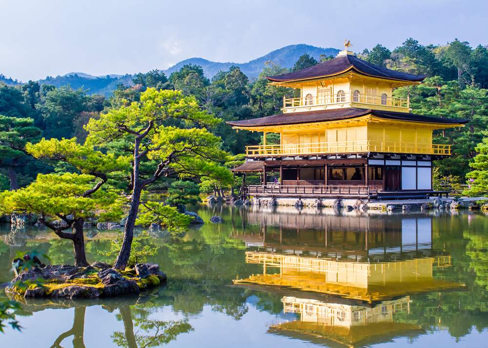 Kinkaku-ji, the Golden Pavilion, Zen Buddhist temple in Kyoto, Japan 