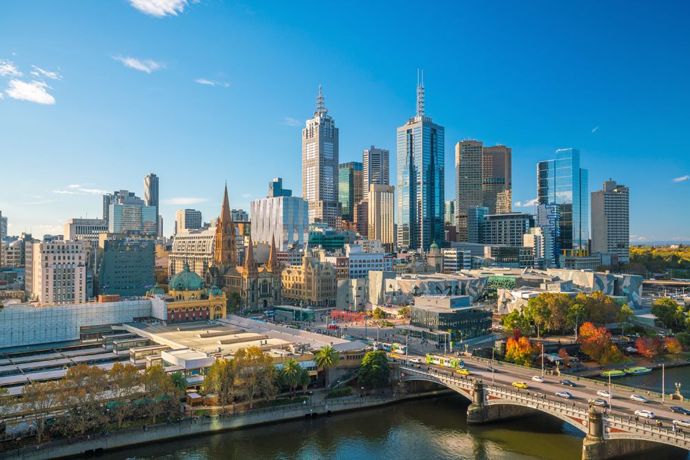 Melbourne city skyline, Australia 