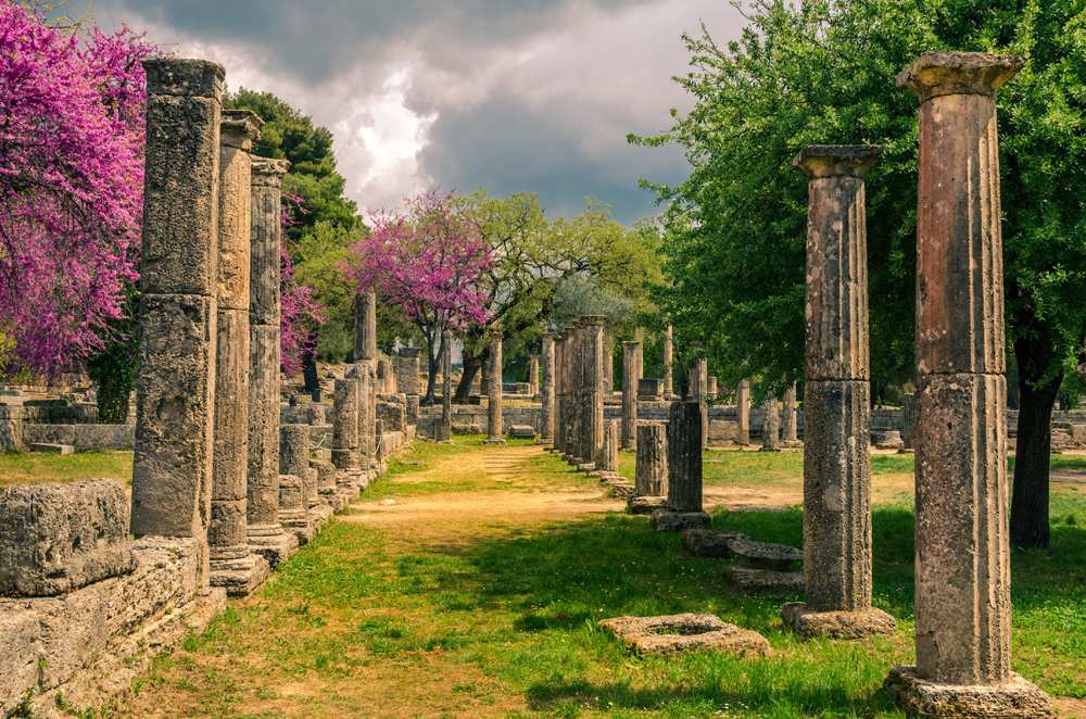 Archaeological site of ancient Olympia, Peloponnese, Greece 