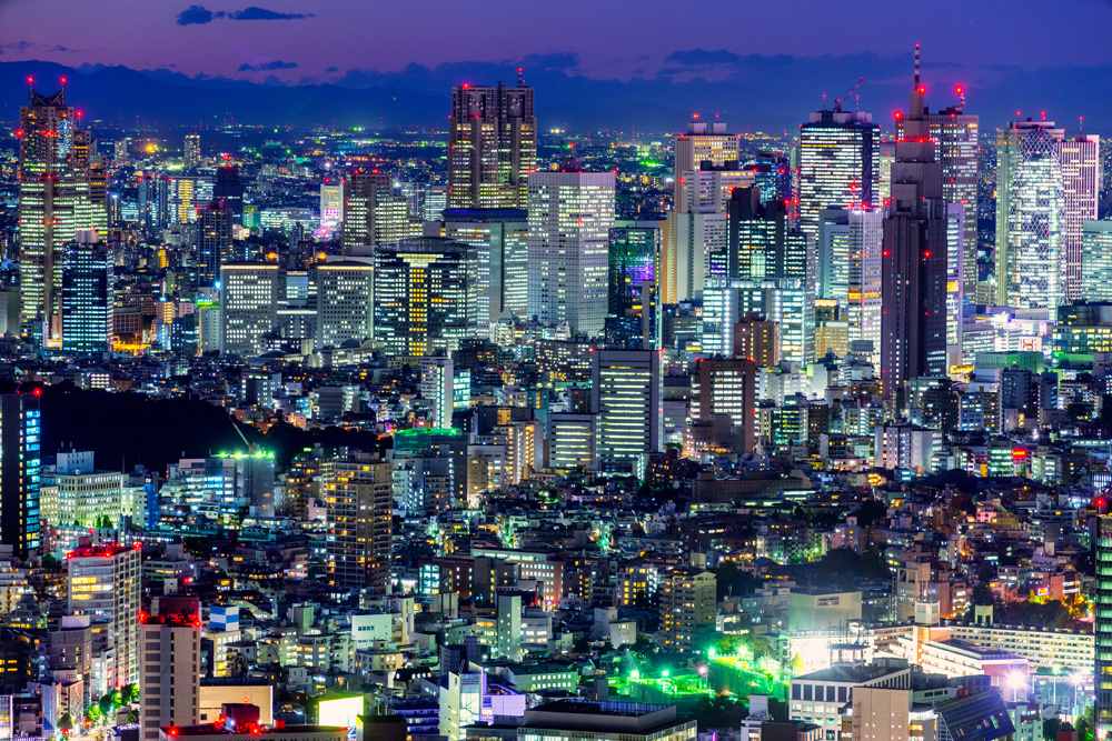Tokyo skyline in Shinjuku district, Japan 