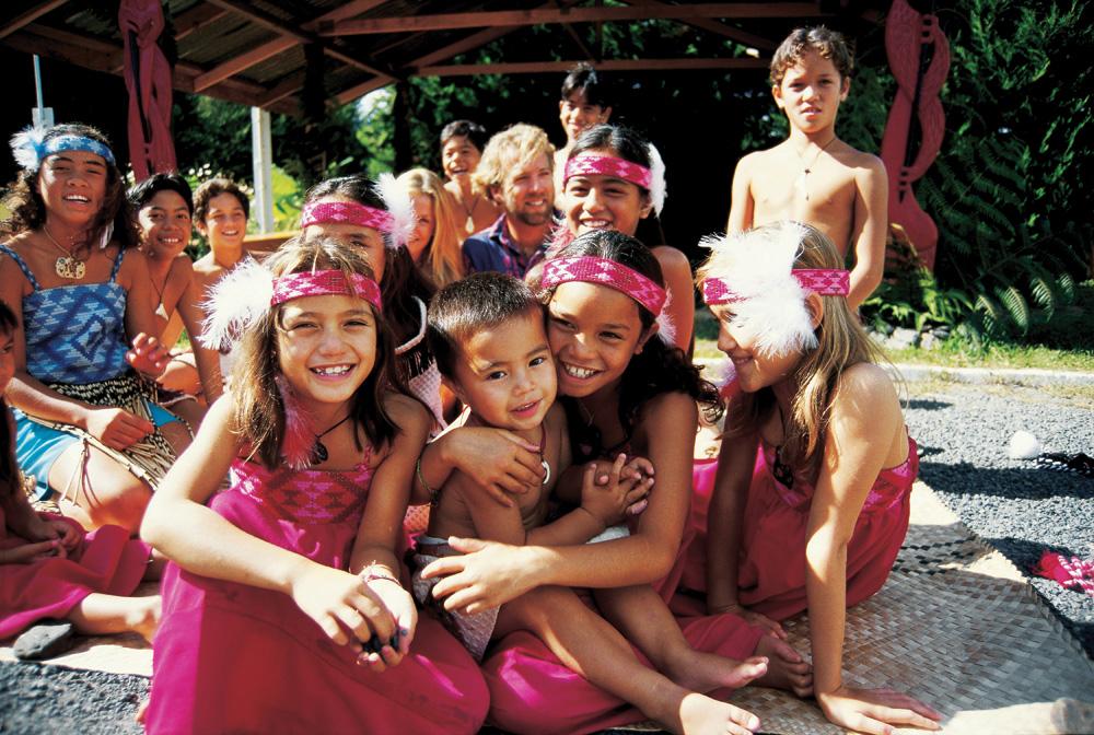 Maori children, New Zealand