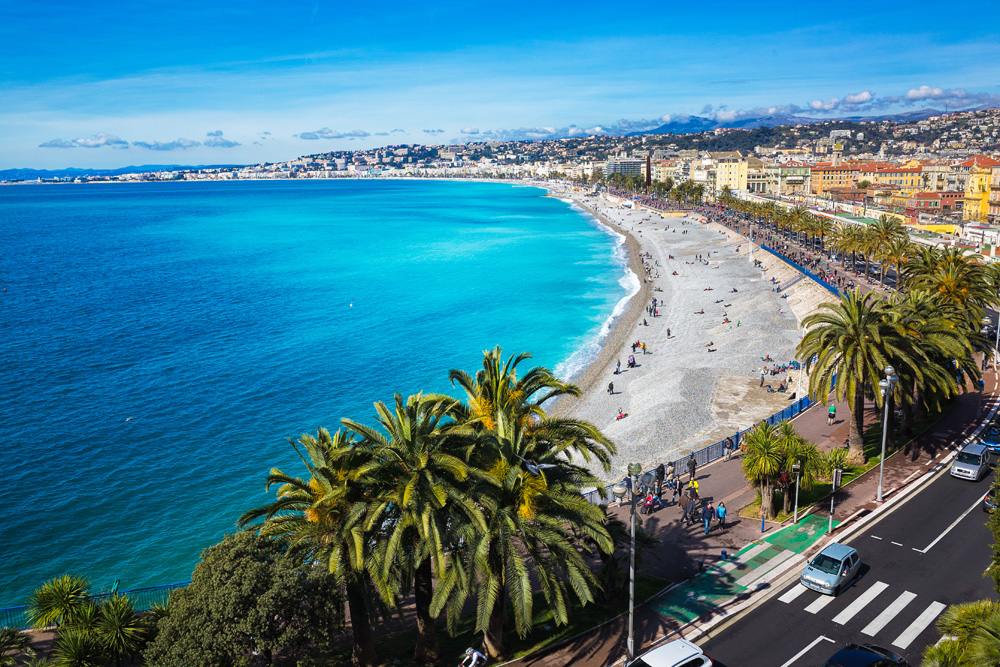 Promenade des Anglais in Nice, France 