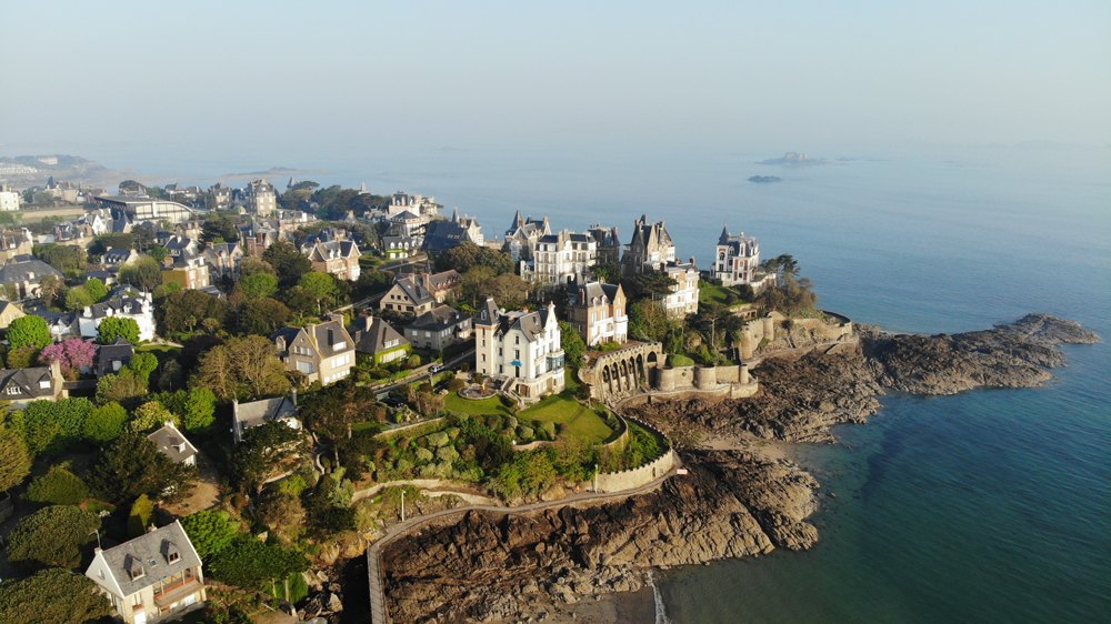 Aerial view of Dinard, Brittany, France 