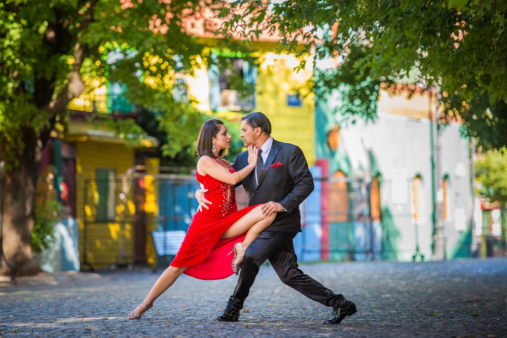 Argentine tango in La Boca District, Buenos Aires, Argentina