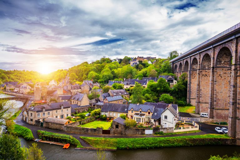 Old city of Dinan, Brittany, France