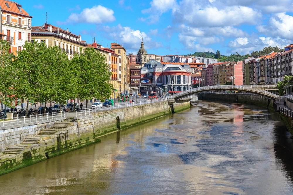 Old town of Bilbao, Spain 
