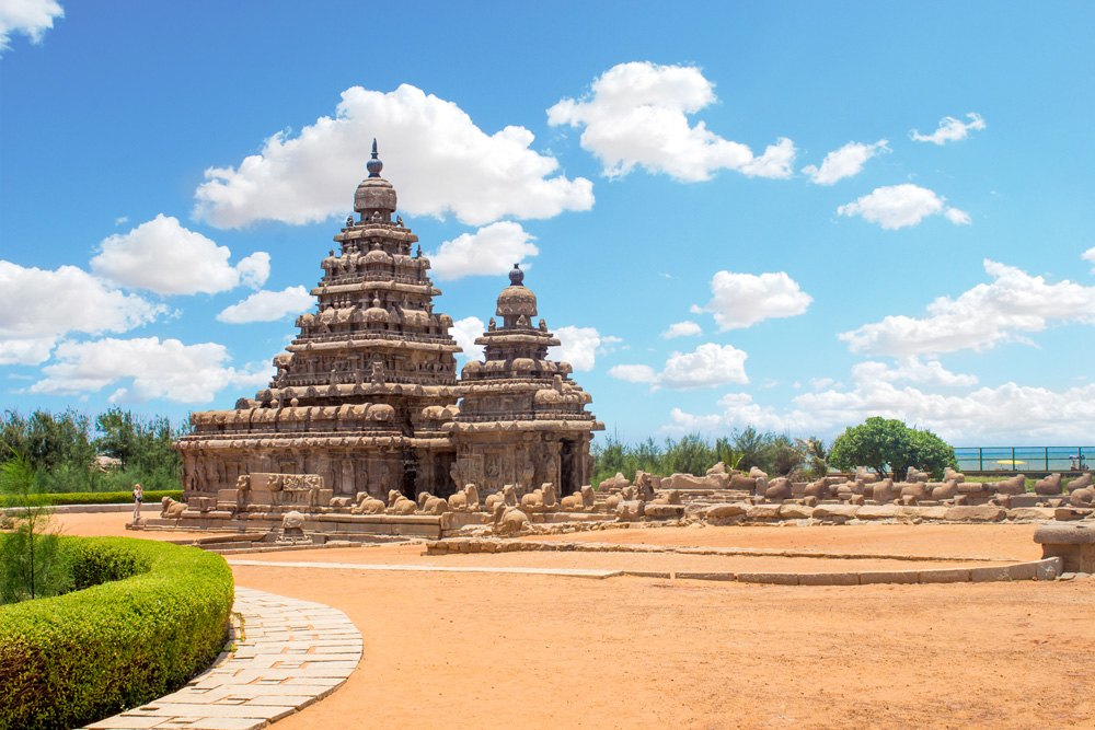 Shore Temple at Mahabalipuram, Tamil Nadu, India 