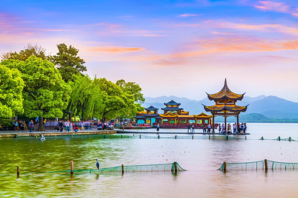 Beautiful scenery at West Lake, Hangzhou, China