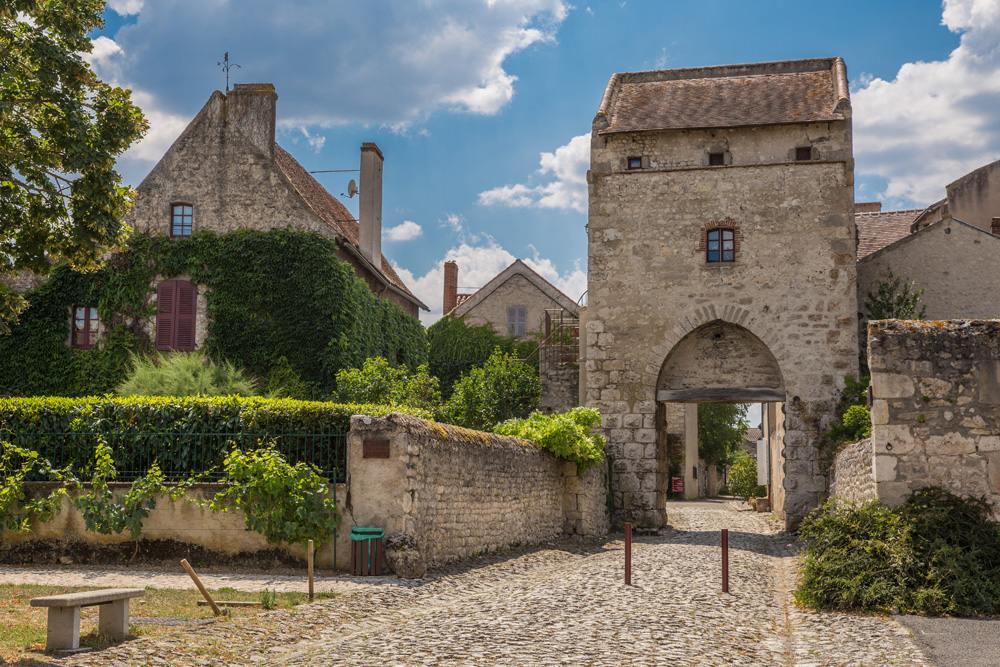 Charroux, one of the most beautiful villages in Auvergne, France 