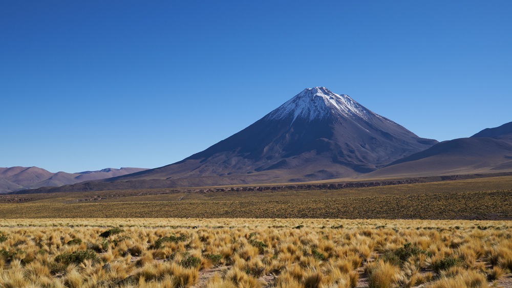 Mount Llullaillaco in Atacama desert, Chile 