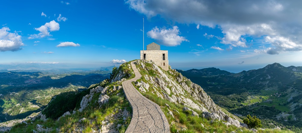 Njegos Mausoleum on the top of Lovcen Mountain, Lovcen National Park, Montenegro 