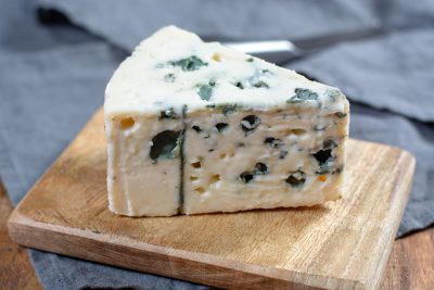 Roquefort, soft French cheese made from sheep milk, France 