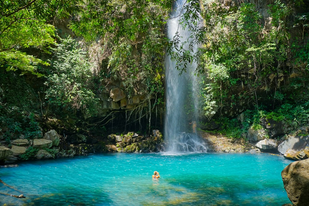 Waterfall in Rincón de la Vieja National Park, Guanacaste, Costa Rica.