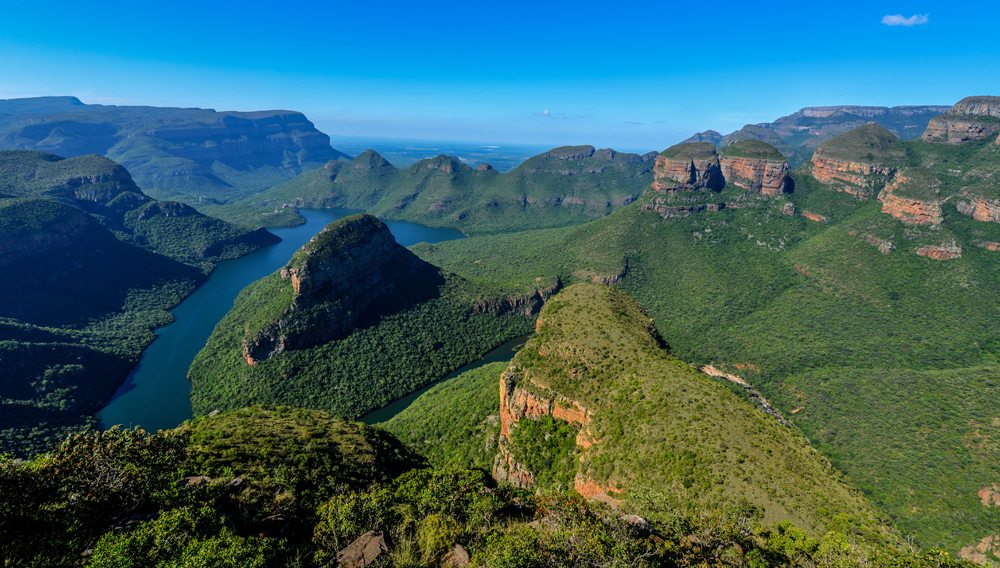 Blyde River Canyon and the Three Rondavels (Three Sisters) in Mpumalanga, South Africa 