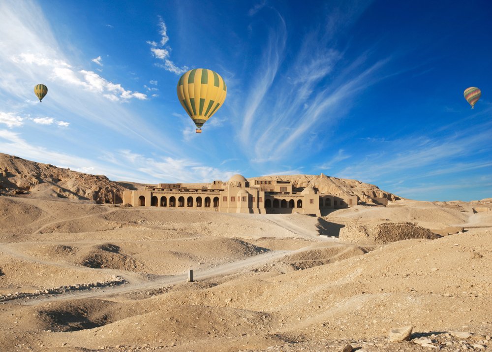 Hot air balloons over the Valley of The Kings, Egypt 