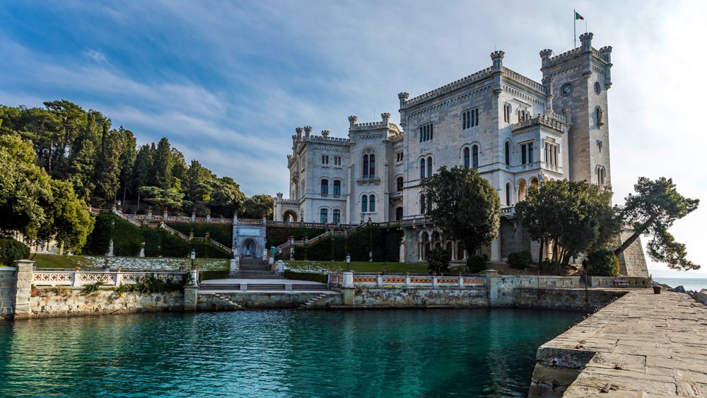 Miramare Castle in Trieste, Italy 