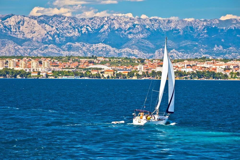 Sailing along the Dalmation coast of Zadar, Croatia 
