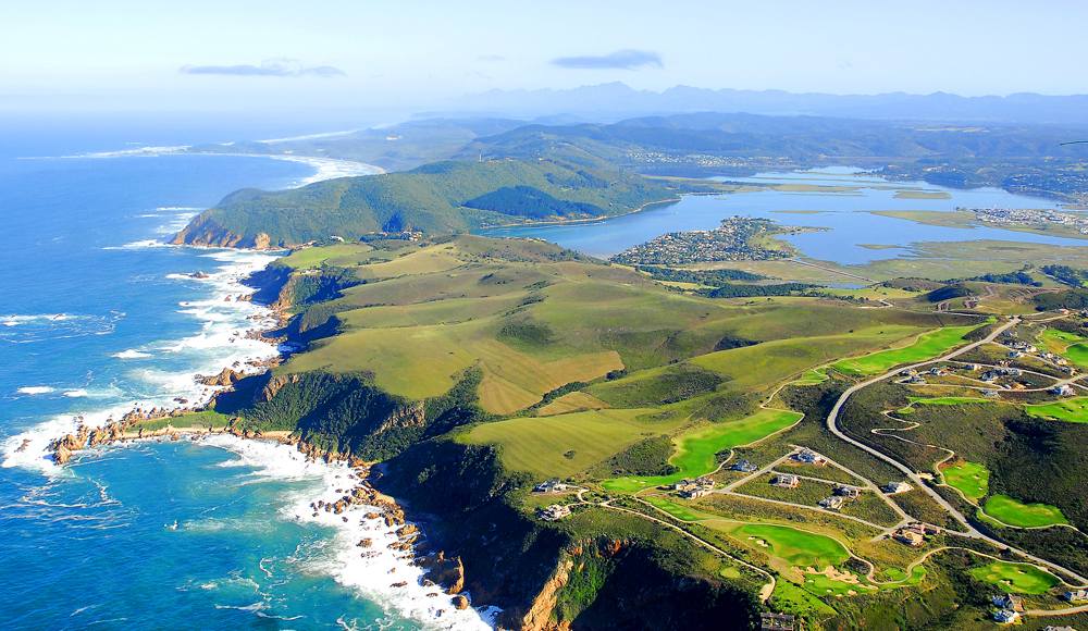Aerial view of Knysna in the Garden Route, South Africa