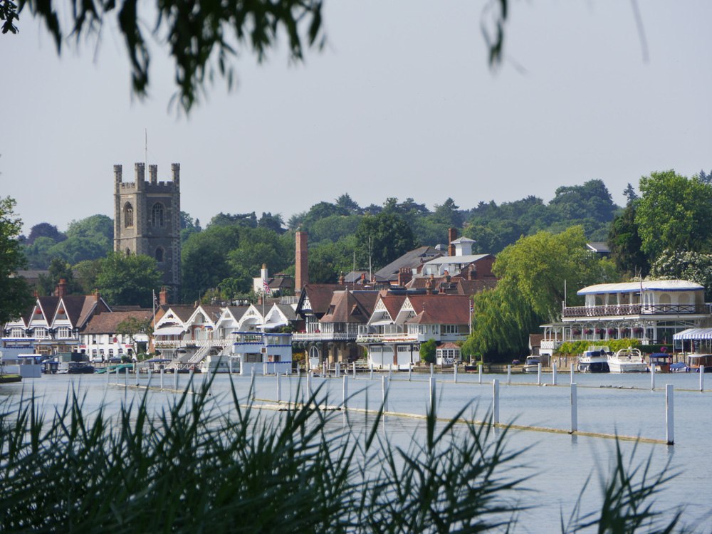 Henley on Thames from the river bank, Thames Valley, England, UK 