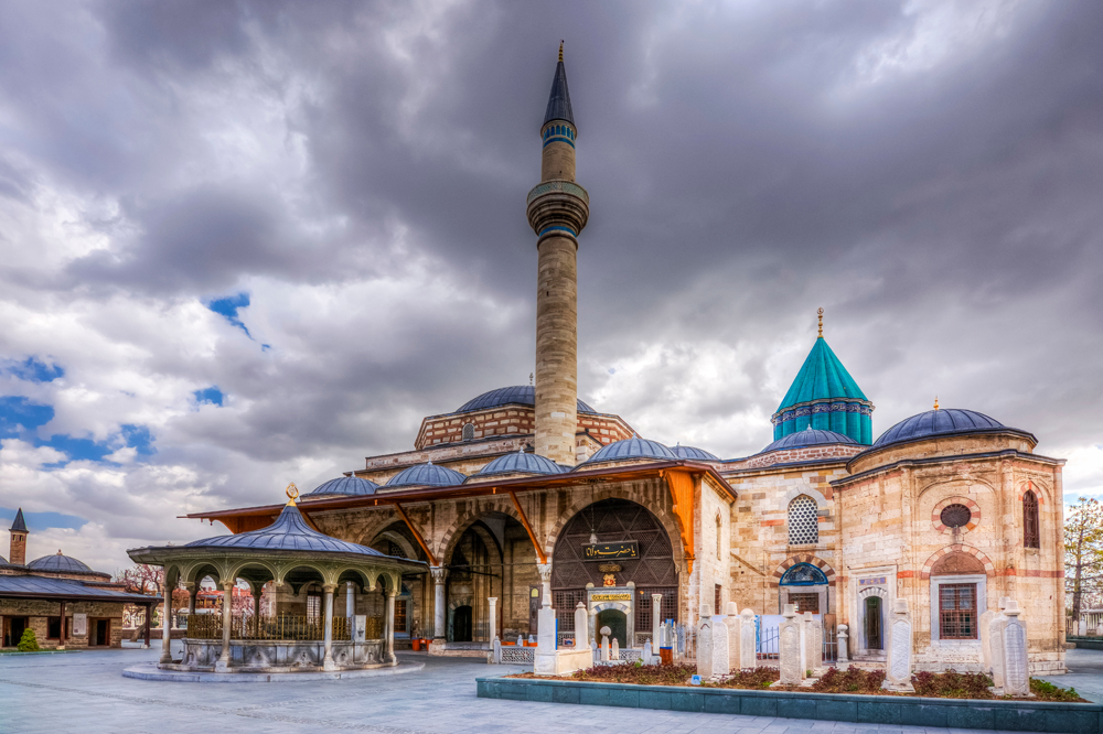 Mevlana Tomb and Mosque in Konya, Turkey 