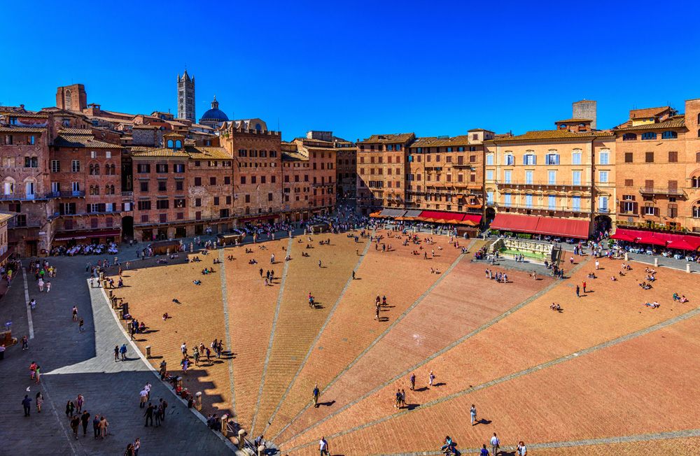 Piazza del Campo in Siena, Tuscany, Italy 