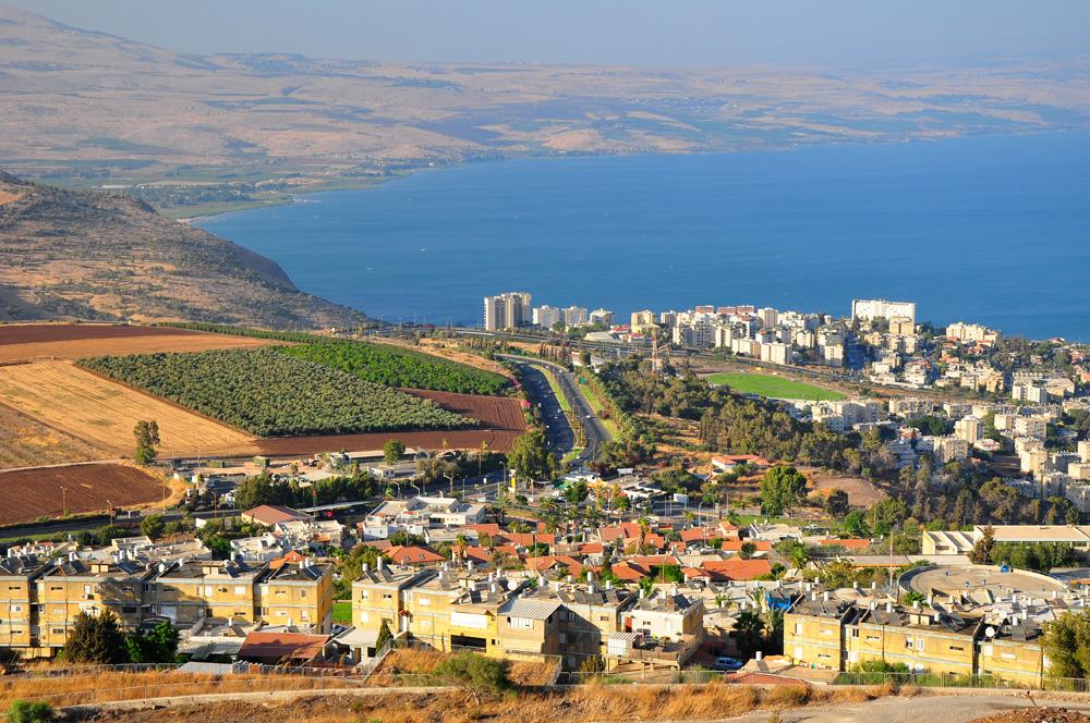 Tiberius city and the Sea of Galilee, Israel 