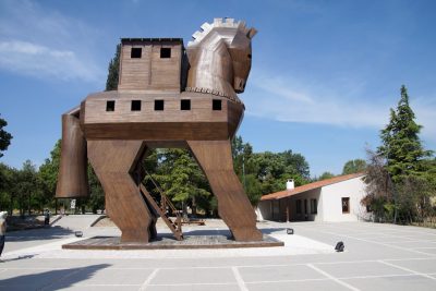 Trojan Horse replica on the site of ancient Troy, Turkey 