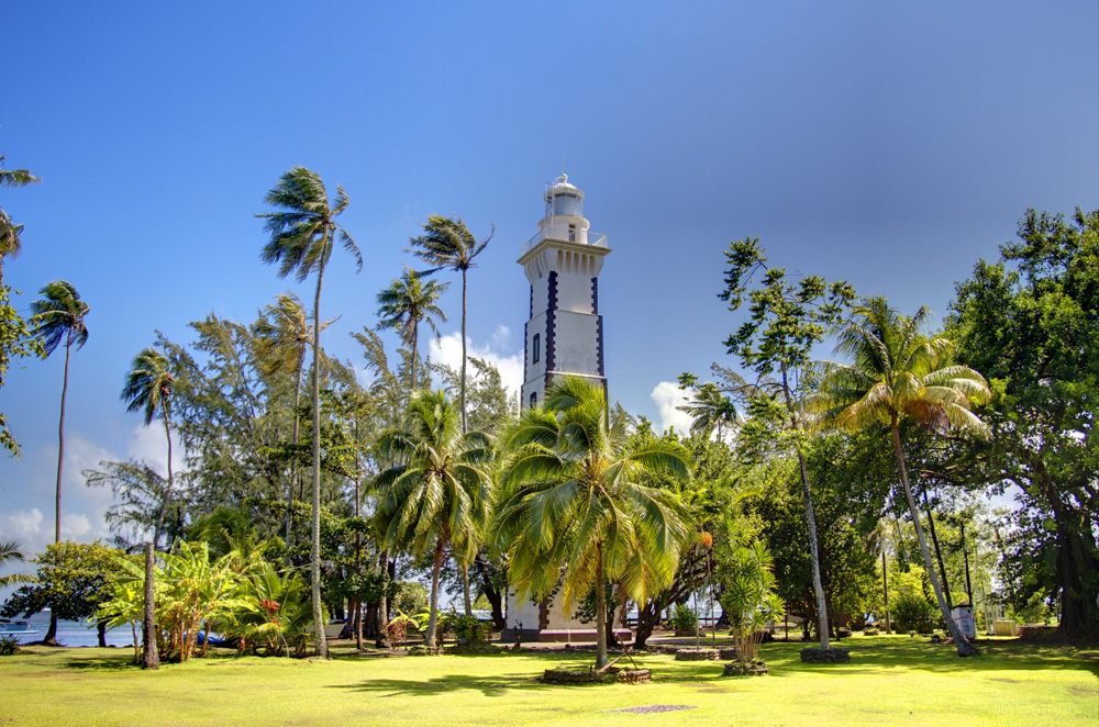 Venus Point Lighthouse, Venus Point, Tahiti, Islands of Tahiti (French polynesia) 