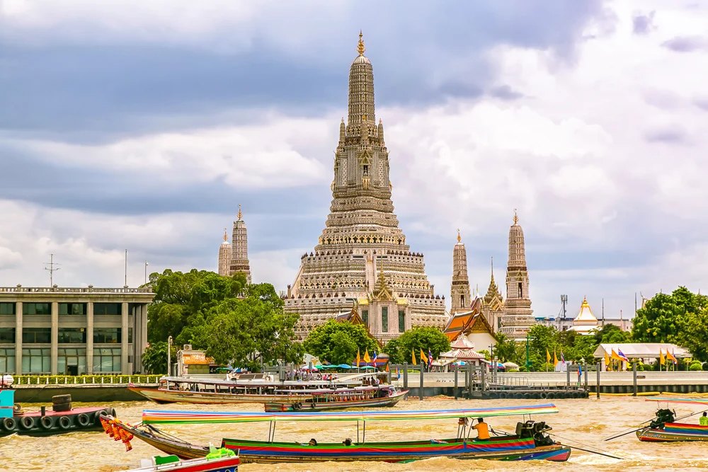 Wat Arun, situated on the west bank of Chao Phraya River, Bangkok, Thailand 
