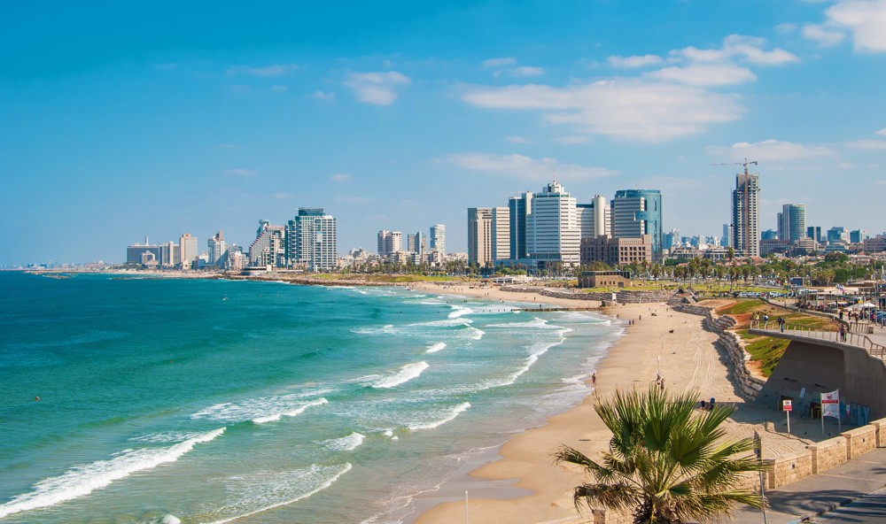 Waterfront views of Tel Aviv, Israel 
